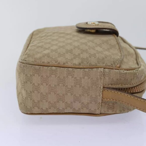 CELINE Macadam Canvas Shoulder Bag Beige - Picture 4 of 16